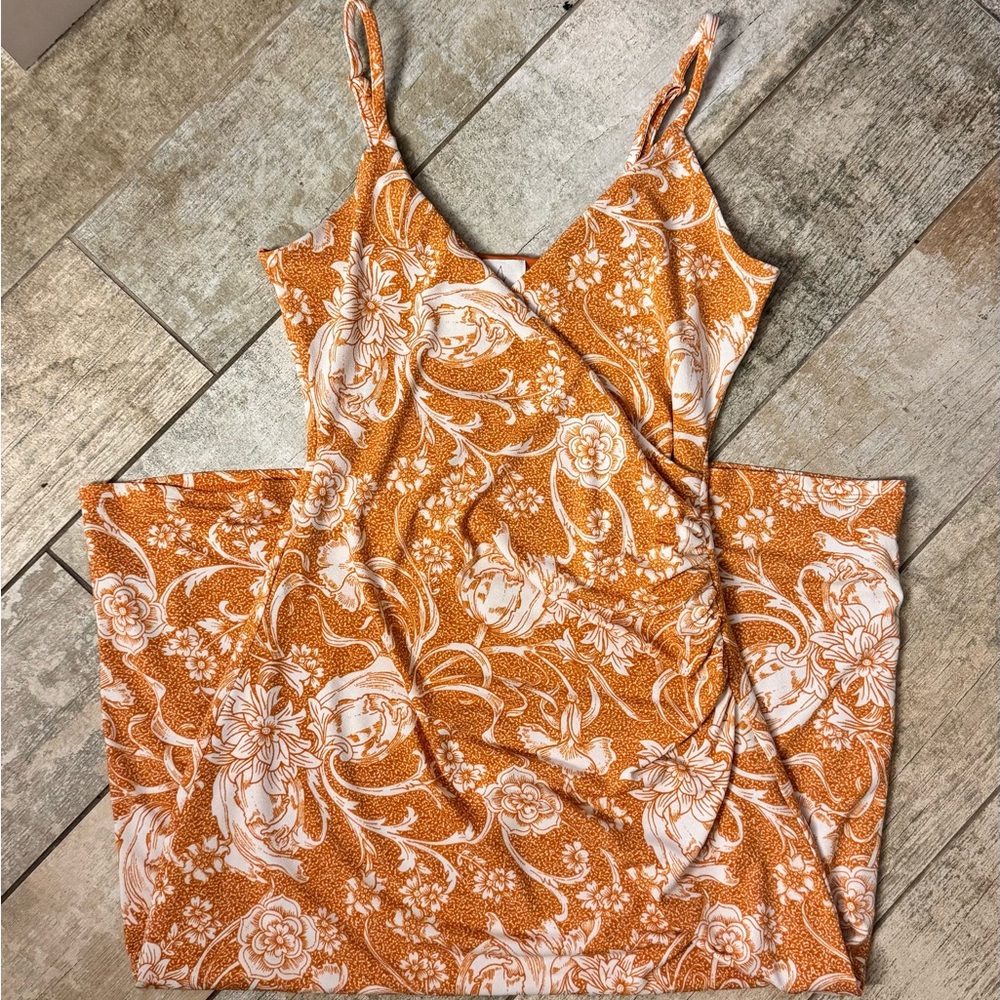 Joie Orange and White Floral Dress
